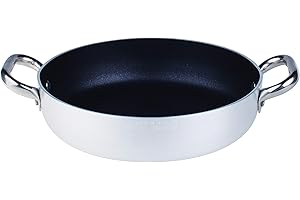 BALDASSARE AGNELLI Pentole Agnelli ALSA110S40 Tegame con Maniglie, Alluminio, Nero, 40 cm
