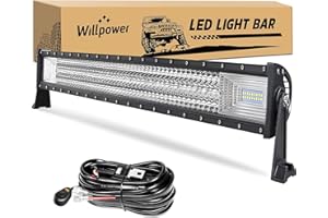 Willpower Barre à led, 42 Pouces 540W Barre de Led avec 12V faisceau de câblage kit, faisceau combiné Rampe LED Barre led pour SUV ATV UTV Truck etc