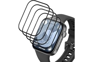 HidWee Protector para HUAWEI Watch Fit 3 Protector de Pantalla, 4 Piezas HD Protector Pantalla de TPU [No es de cristal] [3D Cobertura Completa], Anti-Burbujas Anti-arañazo Protector Película