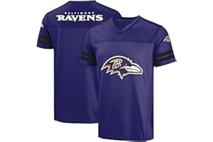 FOCO NFL Men's Officially Licensed Primary Logo Wordmark Game Day Football V-Neck Top