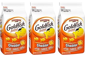 Pepperidge Farm Goldfish, Cheddar, 6.6 Ounce Bag (Pack of 3)