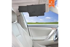 TFY - Parasole parasole per auto, antiriflesso e parasole, 2 pezzi, colore: nero