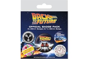 AMBROSIANA Pyramid International BP80559 Back to The Future Delorean Badge, Multi-Colour, 10 x 12.5 x 1.3 cm