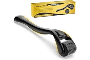 LINDURAY SKINCARE Bartroller 0,5 mm – Derma-roller mit 540 Titan-Nadeln für Bartwuchs & Haarwachstum, professioneller Microneedling Roller für Gesicht, Kopfhaut & Körper – Männer & Frauen, Anti-Aging, Hautpflege