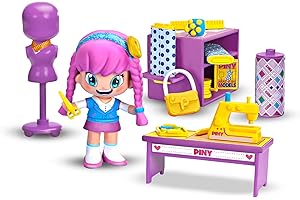 Pinypon - by PINY, Clase Fashion, playset Escenario diseño de Moda y Accesorios como la Serie PINY Institute of New York, 1 Figura de Michelle, para niños y niñas Desde 4 años, Famosa (PNP04100)