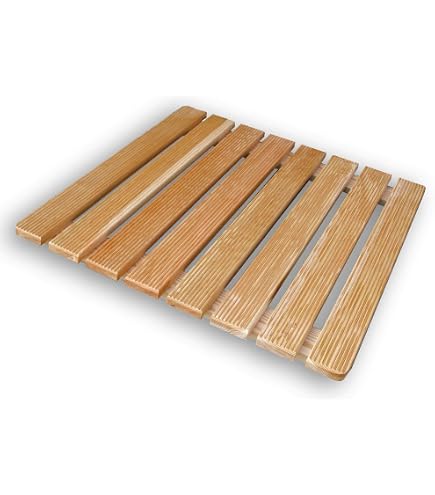 Castelmerlino Duschplattform Aus Okumè-Sperrholz – 52x78 Cm, Für 100x70 Cm Duschwannen