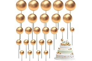LIVESTN Topper Foam Ball Torta,50 Pezzi Ball Cake Topper Cupcake Perle Balls Torta Inserto Topper Schiuma Inserto Topper Torta Plettri con Palline, per Valentine Compleanno Nozze Festa