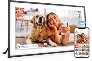 Frameo Digitaler Bilderrahmen Groß 15.6 Zoll Digital Photo Frame WLAN | Elektronischer Bil