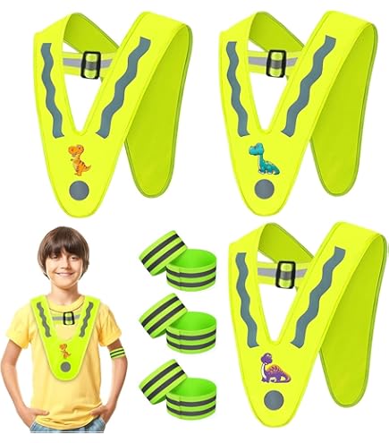 Veiligheidshesjes - 4 Stuks! - Veiligheidsvest Voor Langs De Weg Reflecterend Hesje Fluorescerend Geel