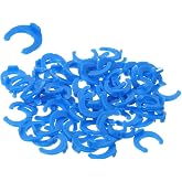 QUARKZMAN 60 Pieces of 1/4 Inch Locking Clip Blue | for RO Water Filtration Systems Quick Connect Pipe Locking Clamps Spare P