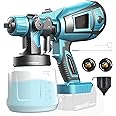 Cordless Paint Sprayer Compatible with Makita 18V Battery, Spray Paint Gun 1000ml, 3 Spray Patterns Paint Sprayer for Walls and Ceilings, Glazes and Fence Spray（Tool only, no battery)