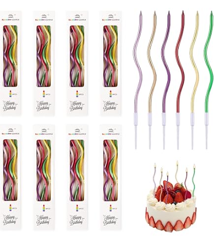 Talking Tables 24 candele colorate per torta di compleanno, decorazioni per cupcake per feste di bambini, celebrazioni, progettate nel Regno Unito, senza plastica