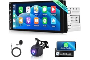 RIMOODY 2G+64G Android 13 Autoradio 1 Din mit Wireless Apple Carplay Android Auto GPS Navi WiFi 6.86 Zoll Touchscreen Autoradio mit Mirror Link Bluetooth FM/RDS USB/DAB/OBD/DVR Lenkradsteuerung Rückfahrkamera