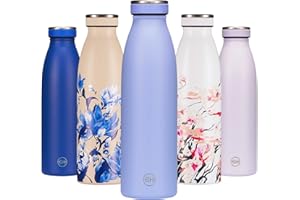 B2DO for GH Borraccia Termica 500ml Serenity Blue| Bottiglia d'Acqua Acciaio Inox Thermos| Bottiglia per Acqua Isolamento Sottovuoto | Doppia parete isolato | Termica bottiglia Senza BPA