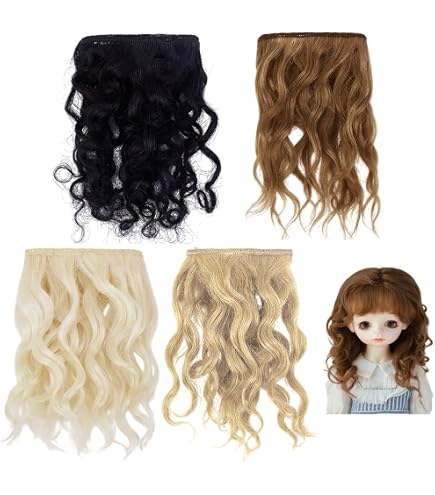 CHGCRAFT 2Pz Trame Di Capelli Di Bambola Per Fare Bambola Capelli E