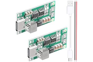 Youmile 2 pièces Module de chargeur 18650 4S 2A Carte de Chargement de Batterie Lithium Type-C USB Carte de protection de charge 16.8V avec câble Type-C vers USB câble rouge et noir