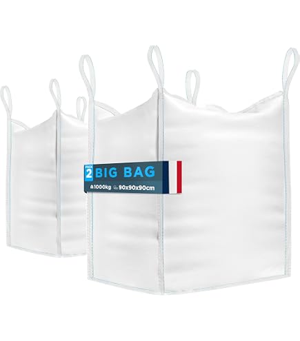 Big Bag TK THERMALKING 90x90x90cm - Sac Transport Gravats, Bois, Déchets | Charge 1000kg