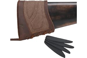Tas Trost Leder Jagdgewehr-Rückstoßdämpfer,Schrotflinten-Kolbenschutz Gewehrkolben