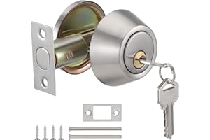 Coolty Poignée de porte intérieure avec clé et fermeture à cliquet Sécurité supplémentaire pour pièces À la maison, au bureau, au travail