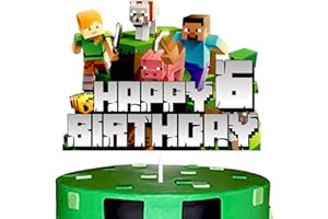 YOOYEH 1 PCS 6th Party Cake Toppers, Cartoon Movie Themed Happy Birthday Party Supplies Decorations for Boys Girls Decorations (6th)