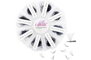 FADLASH Russes Volume Cils 10D 0.07 D Curl 15-20mm Mix 1000pcs Préfaits Extensions de Cils Ventilateur Préfabriqué Promade Volume Russes Boucles de Clis Extensions