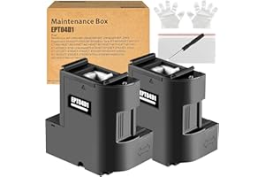 FANSHENG EPT04D1 E04D1 Maintenance Box Compatible with ET-4850 ET-4856 ET-5150 ET-5170 ET-15000 ET-M1170 ET-M1180 ET-M2170 ET-M3170 Printer Maintenance Box C13T04D100 (2 Pack)