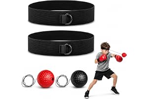 Cryptadg 2 st reflex boxningsboll, träningsboll boxning | med 2 justerbara pannband, 2 svårighetsnivåer, reaktionsboll för ha