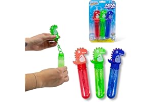 HGL 3PK DINOSAUR MINI BUBBLE WANDS