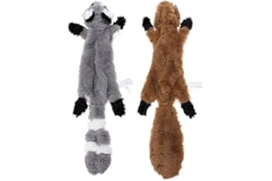 PDTO Hundespielzeug ohne Füllung, Quietschspielzeug für Hunde für kleine und mittelgroße Hunde (2 Packungen - 42 cm)