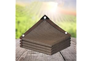 SDAFDPRO NA Malla Sombreadora Sun Net de 12 Pines,Marrón Bloqueador Solar de Malla Resistente a los Rayos UV, para Estanque, Red para jardín o Planta,Tasa de sombreado 95%,1x2m (Shade Netting-1)