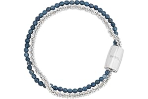 Breil TJ3376 Gioiello collezione MAGNETICA SYSTEM, BRACCIALE da DONNA in ACCIAIO, PIETRE NATURALI colore SILVER misura 19, 5CM con AGATA - TJ3376, Taglia Unica