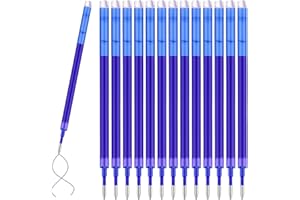 Collazoey 14 Pezzi ricariche di ricambio, compatibile con PIlot Frixion, bleues, 0,7 mm, penna roller cancellabile, inchiostro termosensibile, ricarica sostituibile