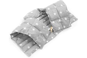 Amilian - Cuscino termico per la cervicale con schienale e collo alto con noccioli di ciliegia, stelline grigie