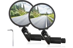 Homieway Specchietto Bici, 2 Pezzi Specchietto Retrovisore Bici, Girevole a 360° Specchietti Bici Elettrica,Regolabile Specchietto per Monopattino Elettrico, Bici Elettrica