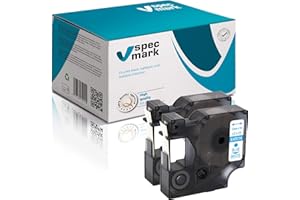specmark Compatible avec DYMO D1 45014 S0720580 Lot de 2 rubans à étiqueter Bleu sur blanc 12 mm x 7 m Compatible avec LM Label-Manager LP LW Label-Writer DUO