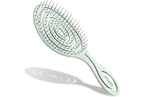 Ninabella Organic Detangle Hair Brush for Women, Men & Children - Does not Pull the Hair - Hair Straightening Brushes for Curly, Straight & Wet Hair - Unique Spiral Hairbrush