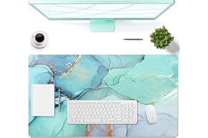 EPriakotu Sous-main Bureau en cuir PU, 60 x 35cm double côté Tapis de bureau, imperméable Tapis de Clavier et Souris, Pad Écriture, pour Bureau/Maison/Gaming