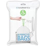 Brabantia 375668 Bin Liners, Size G, 23-30 L - 40 Bags
