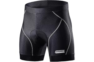 ‎SOUKE SPORTS Souke Sports Herren Radunterhose Herren Radfahren Unterwäsche 4D Gepolstert Atmungsaktiv Fahrrad Unterwäsche Short mit Rutschhemmendem Beingreifer