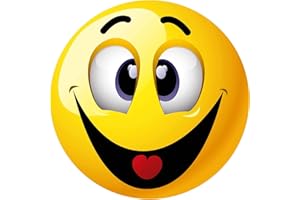 Kleberio Aufkleber lustig lachen und schielen wetterfest Autoaufkleber Wohnmobil für Helm Mülltonnenaufkleber Wohnwagen Moped LKW Coole Sticker Set Car Sticker Aufkleber Auto Kinderzimmer 20 x 20 cm