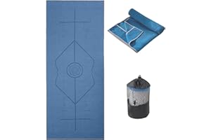 RYTMAT Yoga Towel Anti Slip 185×63cm Absorbent Quick Drying Yoga Mat Towel for Hot Yoga Soft Sports Towel for Gym Fitness Workout