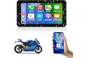 Road Top Ecran Carplay pour Moto, CarPlay sans Fil et Navigation GPS Android Auto sans Fil pour Moto, écran Tactile étanche de 5,98 Pouces, Support Siri, GPS, sensibilité à la lumière Automatique