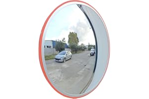 SNS SAFETY LTD JCM-45i Miroir convexe de la circulation, incassable, diamètre 45cm, pour la sécurité routière et de la sécurité du magasin avec support de fixation murale réglable.