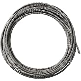 10M Stainless Steel Cable, 7 x 19 Stainless Steel Wire Rope, Heavy Duty Metal Cables for Indoor Outdoor Railing Cable (5mm)