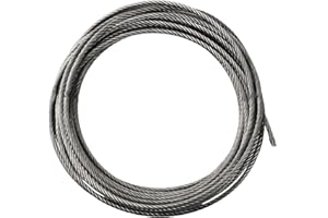 AZONELIFE 10M Cable de Acero Inoxidable, 7 x 19 Cuerda de Alambre de Acero Inox, Trabajo Pesado Cables Metalicos para Interior Exteriores Cable Barandilla (5 mm)