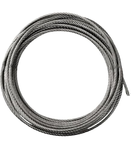 Cavo In Acciaio Inox, 7 Mm, Tipo 7x19 (316 / V4A / 1.4401), Filo In Acciaio Inox Inossidabile, Fune Senza PVC, 20 Metri - Foto 5