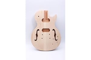 YINFENTE Corps de guitare brut en acajou et bois d'érable pour guitare électrique semi-creux - Kit de remplacement au talon