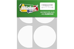WP KLEBEPUNKTE 100 MM 16 Klebepunkte, 100 mm, weiß, aus PVC Folie, wetterfest, Markierungspunkte Kreise Punkte Aufkleber