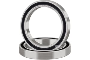 XiKe 2 unid. 6806-2RS Rodamiento de bolas 30x42x7mm Acero cromado, Pre-lubricado, Doble junta de goma, 6806RS Rodamiento rígido de bolas con escudos.