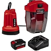 Einhell Ak&uuml;l&uuml; Dalgı&ccedil; Pompa - Temiz Su GE-SP 18 LL Li (1x4,0Ah) Power X-Change (Li-Ion, 18 V, Maks. 4500 L/h, Esnek Ak&uuml; Kutusu